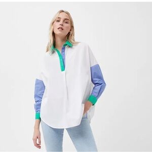 NWT French Connection XS Color Block Button up Shirt
